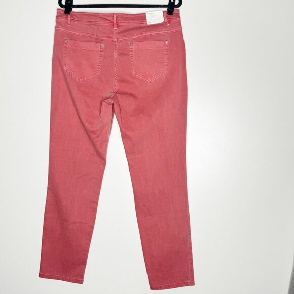 New J. Jill Authentic Fit Slim-Leg Jeans Red Women's Size 14 - Picture 9 of 10